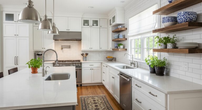 Kitchen Decor Ideas With White Cabinets That Still Feel Warm